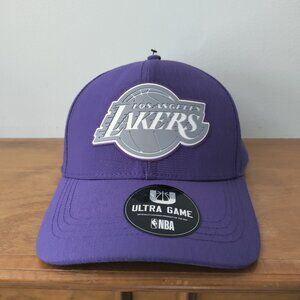 NWT Los Angeles Lakers Ultra Game Purple Tri-flex Snapback Hat